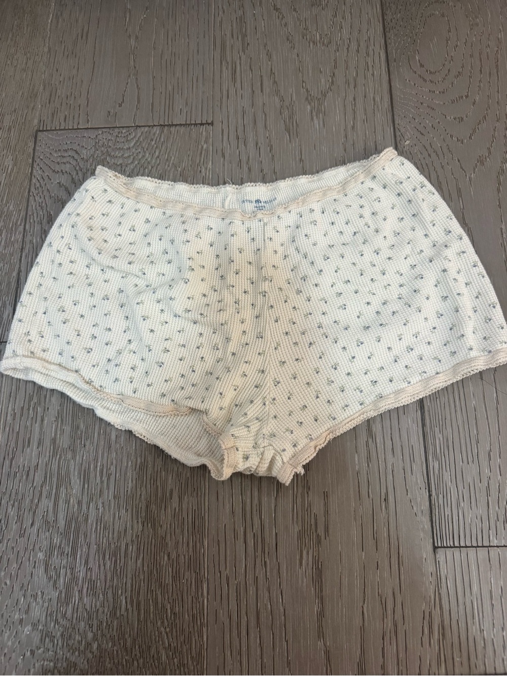 Brandy Melville Micro floral print Ribbed Shorts
